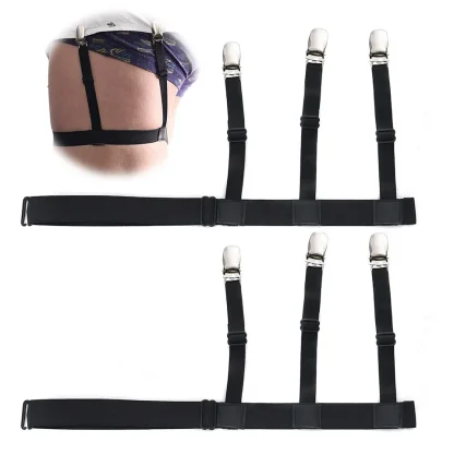 Simple Black Shirt Garter Lingerie - Image 3