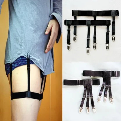 Simple Black Shirt Garter Lingerie - Image 7