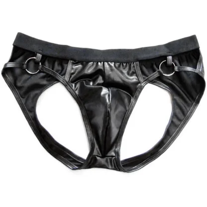 Waist Cutout Decor Black Jockstrap - Image 4