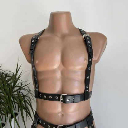 Faux Leather Black Body Harness - Image 3