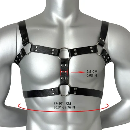 Chest Adjustable Black Harness - Image 7