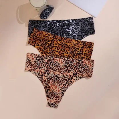 Printed Leopard Pattern Thong - Image 3