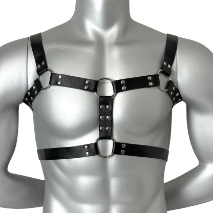 Chest Adjustable Black Harness