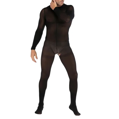 Long Sleeve Crotchless Bodystocking - Image 5