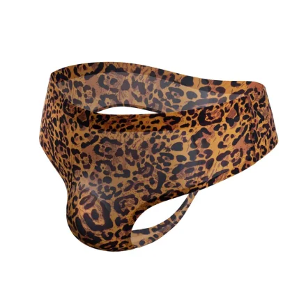 Printed Leopard Pattern Thong