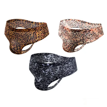 Printed Leopard Pattern Thong - Image 2